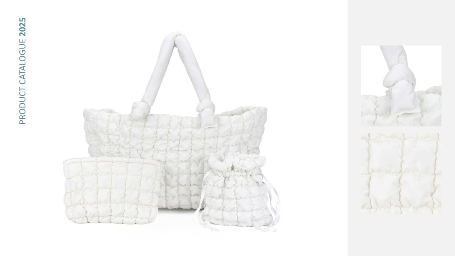 Fashion White Handbag Three-Piece Set 2