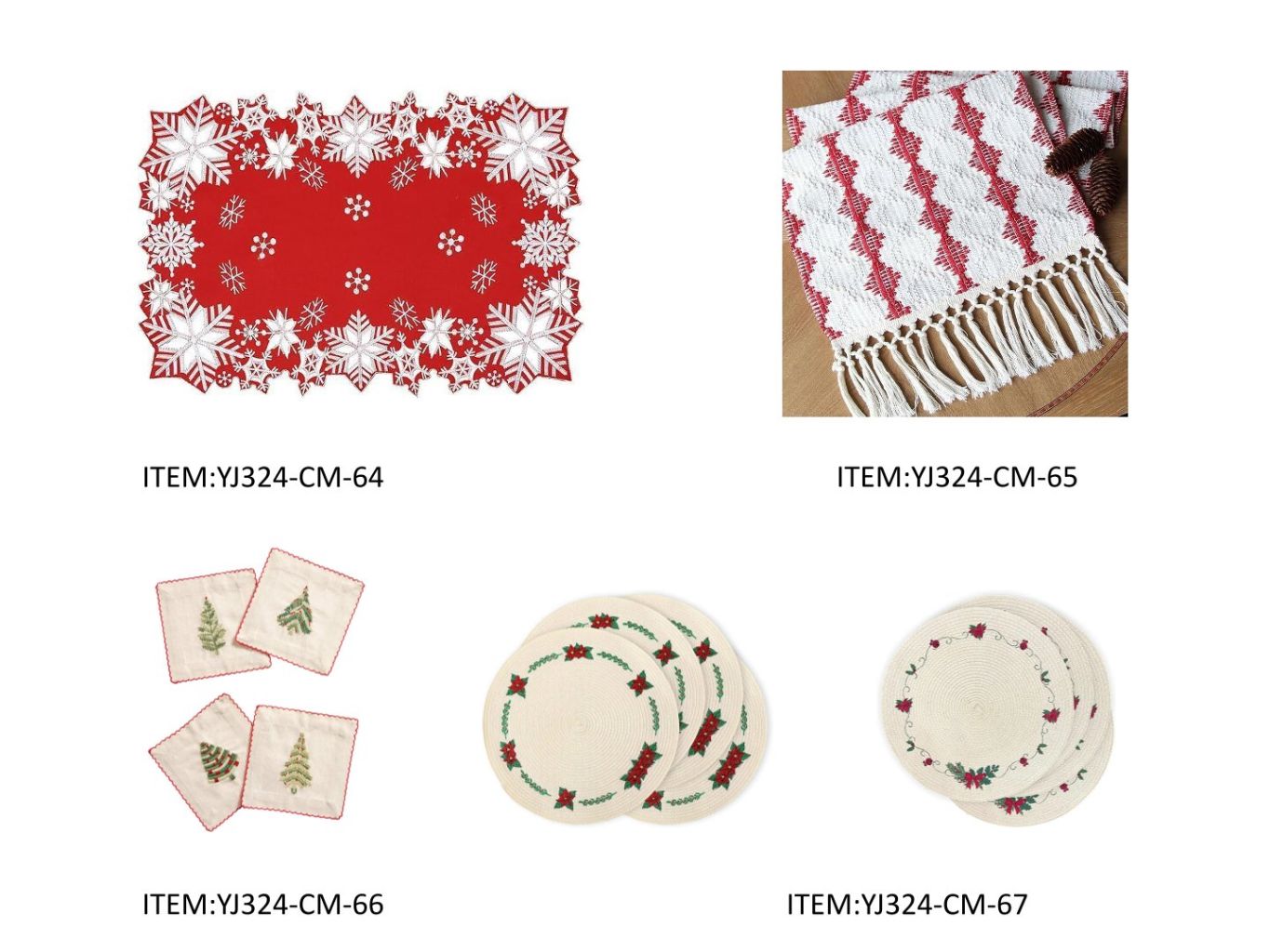 Christmas Tablecloth and Placemat Set 3