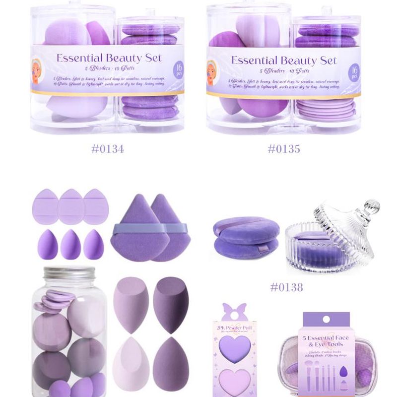 Purple Makeup Tool Set
