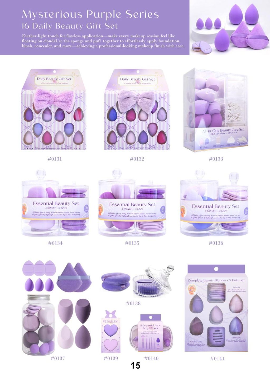 Purple Makeup Tool Set 2