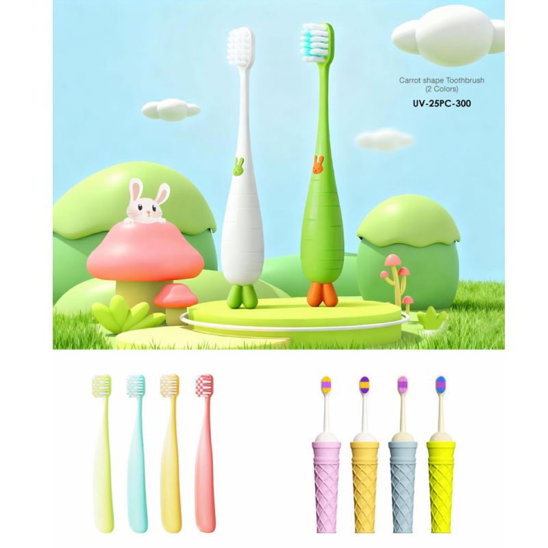 Carrot-Shaped Children's Toothbrush