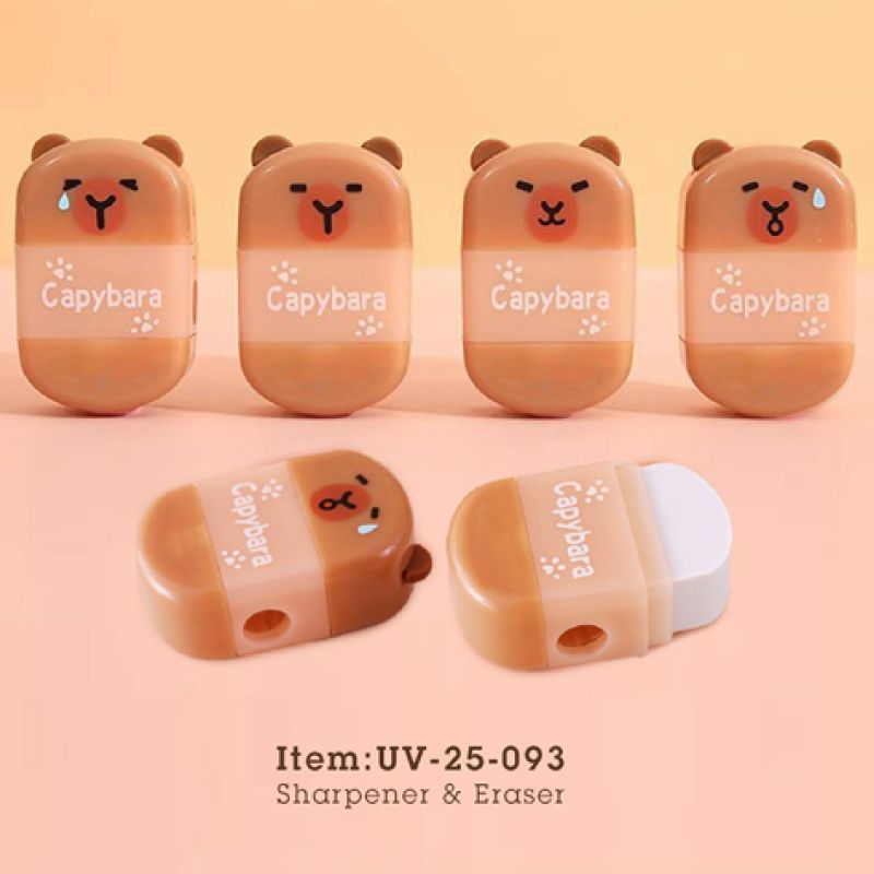 Capybara Shaped Sharpener and Eraser
