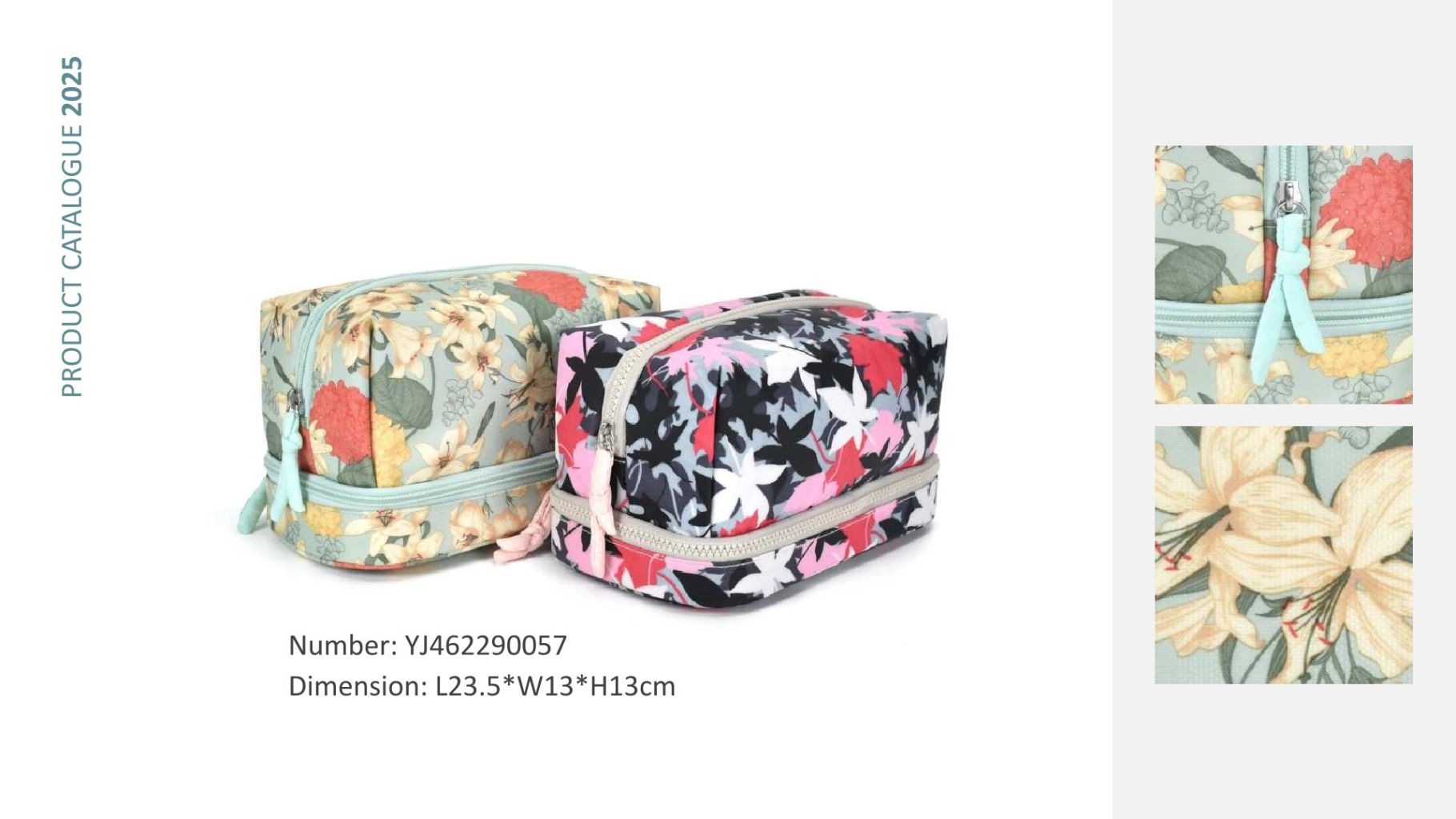 Floral Pattern Makeup Bag Set 3
