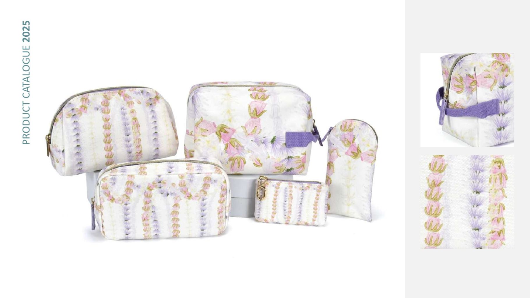 Floral Pattern Makeup Bag Set 5