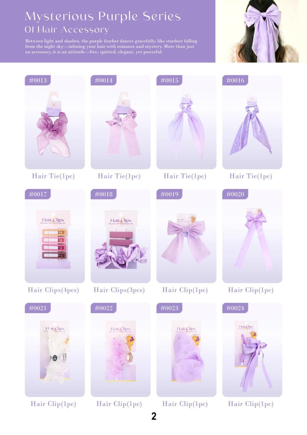 Purple Hair Accessories Set 2