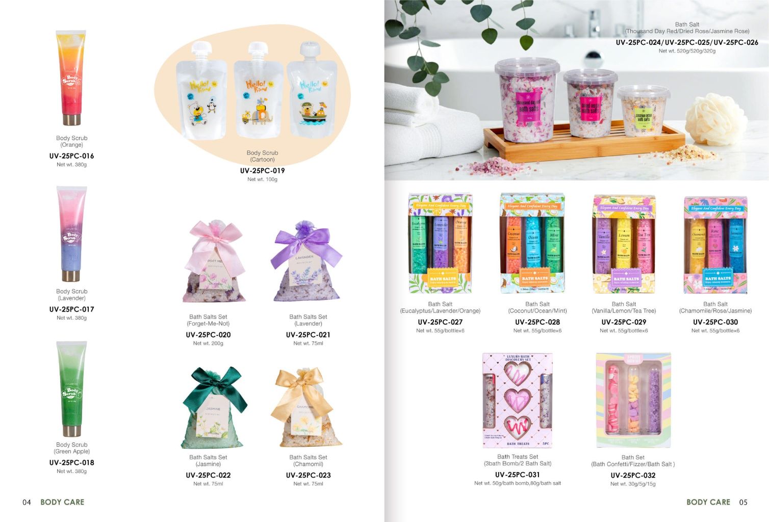 Natural Aromatherapy Bath Salt Set 2