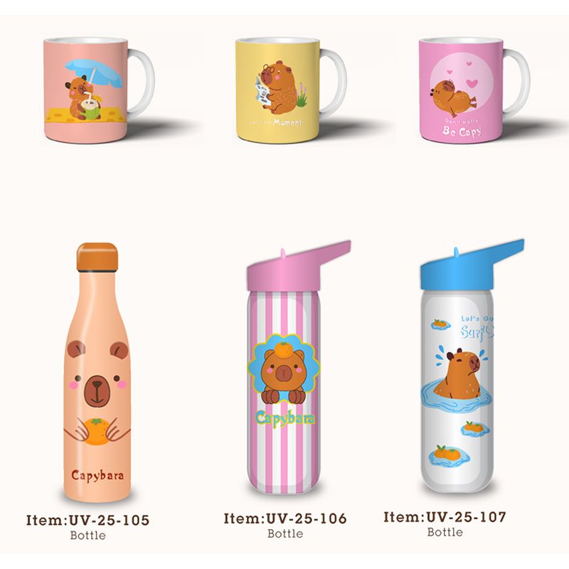 Cute Capybara Water Bottle