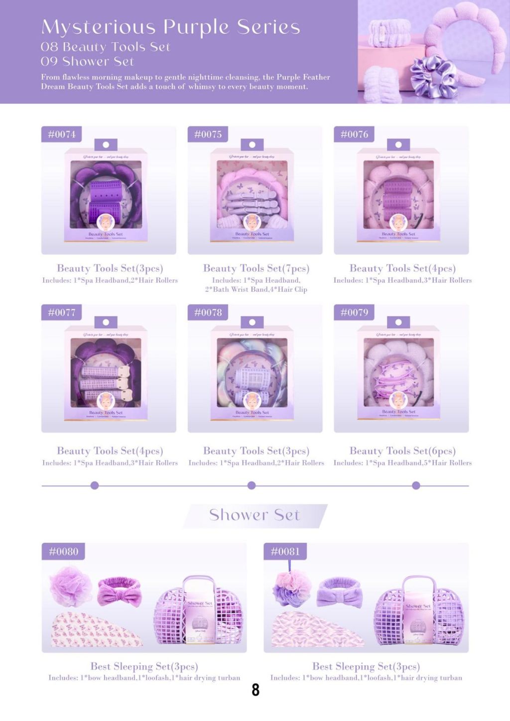 Purple Cute Headband Set 3