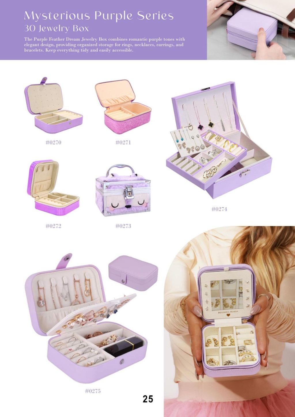 Purple Jewelry Organizer Box 2