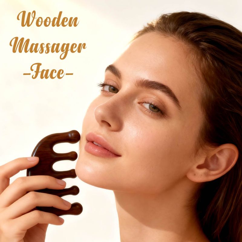Wooden Facial Massager