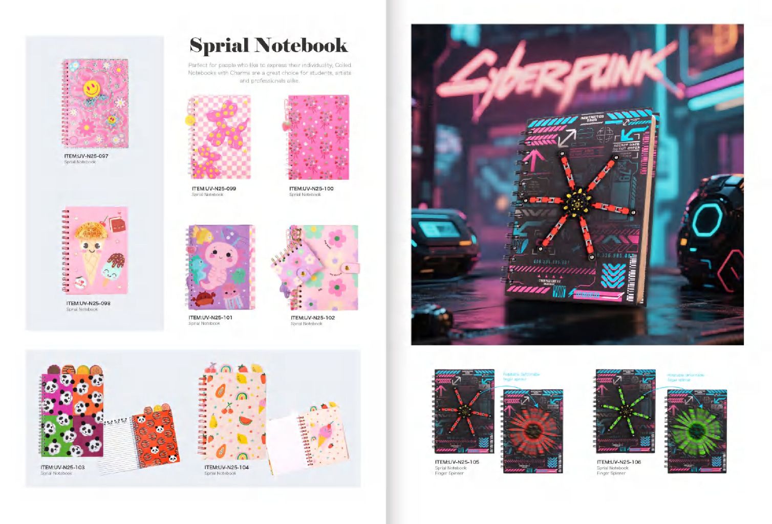 Cute Charm Rotating Notebook 3