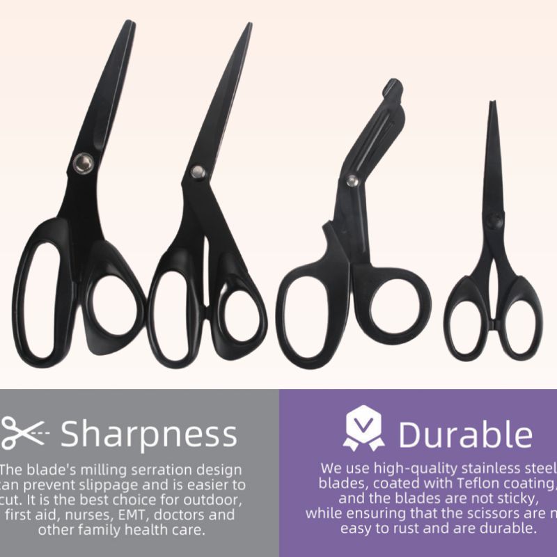 Multi-Functional Black Scissors Set