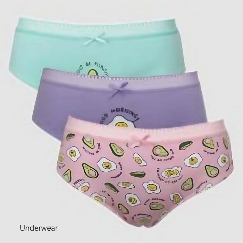 Cute Avocado Pattern Underwear Set