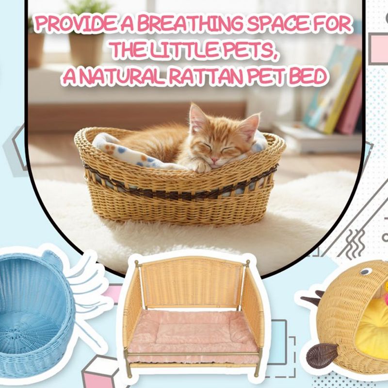 Natural Rattan Pet Bed