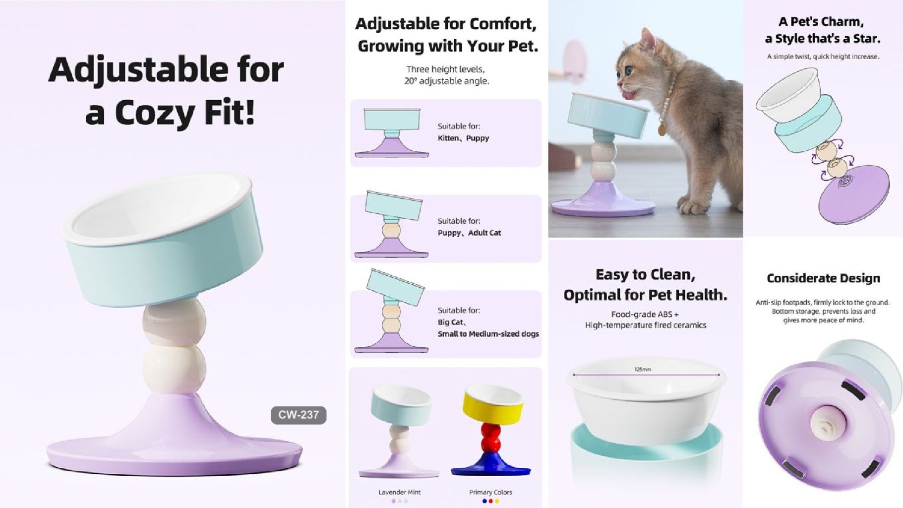 Adjustable Pet Water Bowl 2