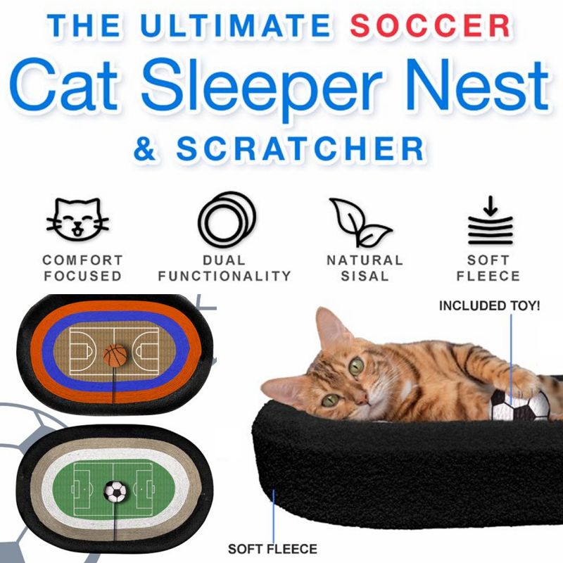 Cat Football Sleeping Mat and Scratching Board